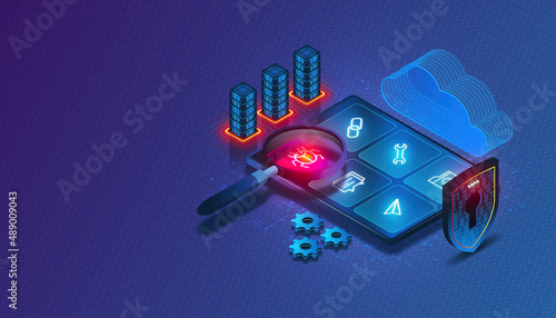 Application Security Testing Concept - AST - 3D Illustration photo