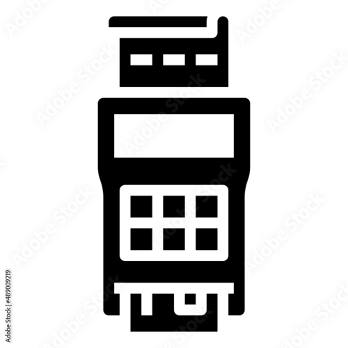 PAYMENT TERMINAL glyph icon,linear,outline,graphic,illustration