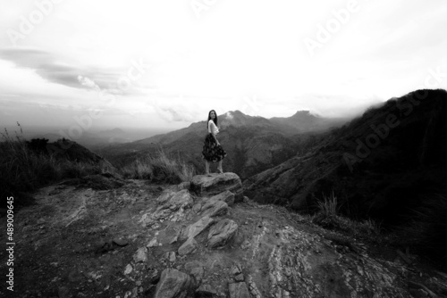 person on a mountain