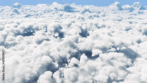 雲海　空撮　CG	