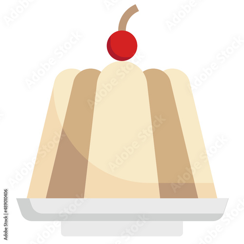 PUDDING flat icon,linear,outline,graphic,illustration