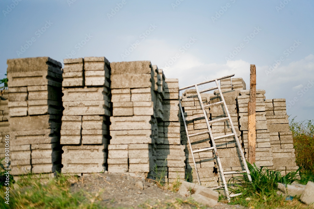 Concrete block stacks