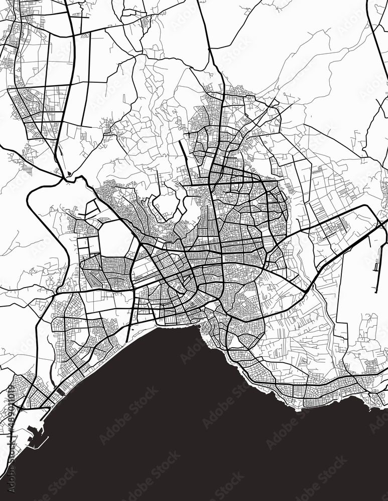 Obraz premium Antalya Turkey City Map