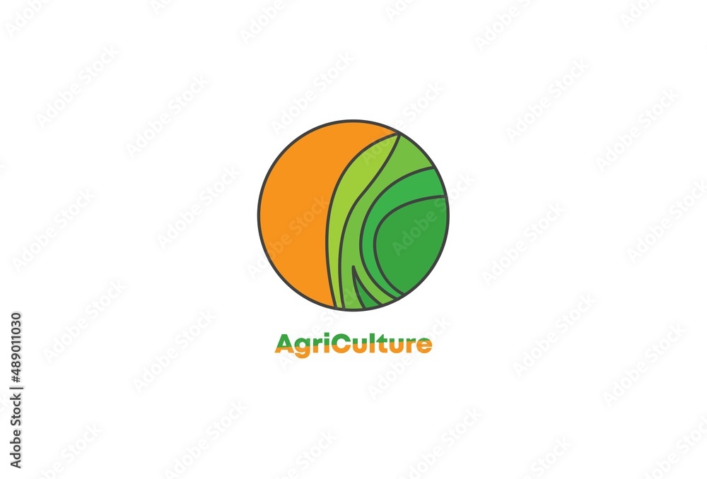 Fototapeta premium Agriculture Logo Template Design. Icon, Sign or Symbol