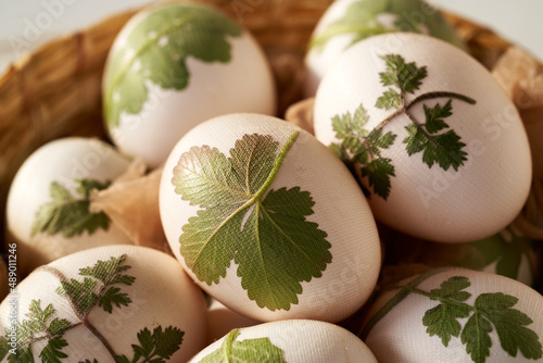 Photography Easter eggs ready to be dyed with onion peels