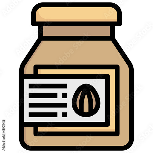 CHOCOLATE JAM filled outline icon,linear,outline,graphic,illustration