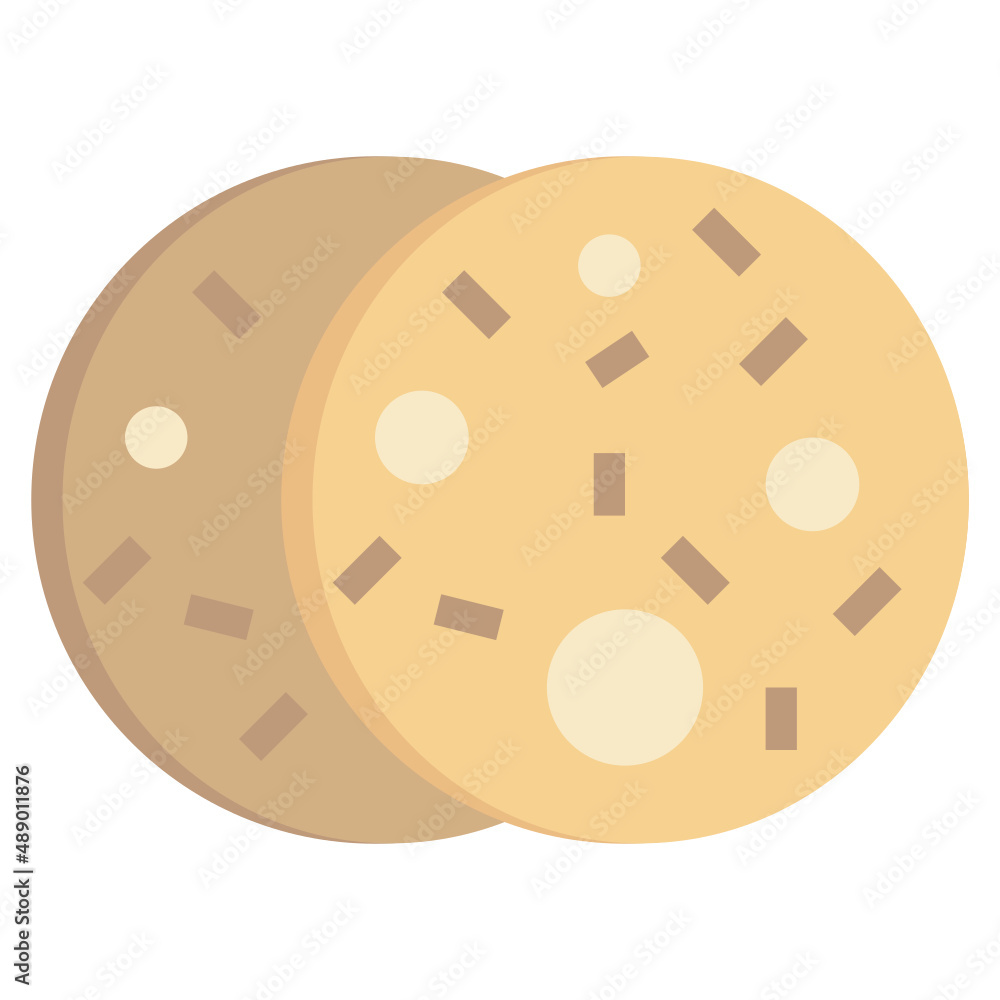 Fototapeta premium COOKIES flat icon,linear,outline,graphic,illustration