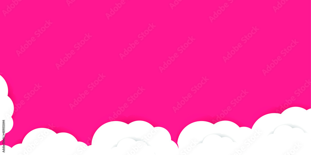 White clouds background in 3d style design Free Vector 