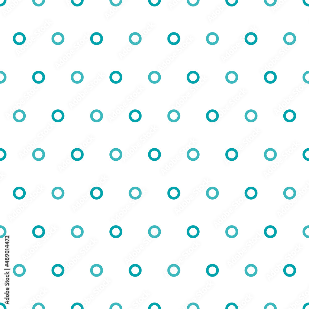 Blue tiny rings seamless pattern with white background.
