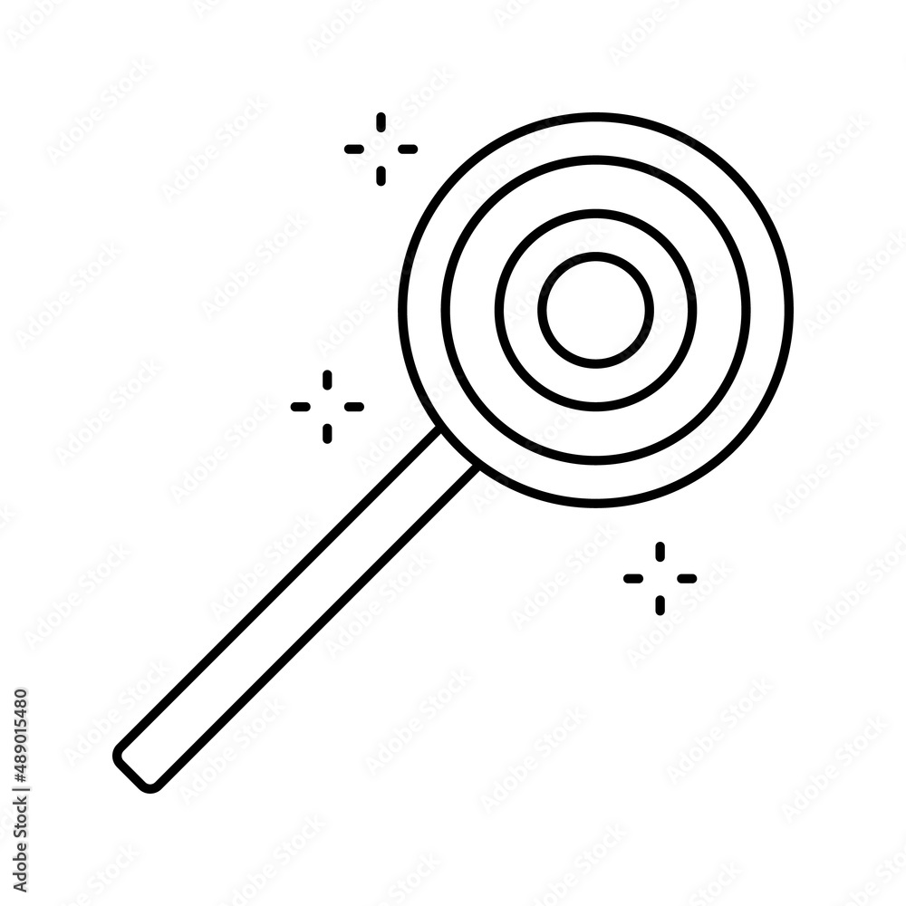 candy on stick line icon vector illustration candy on stick line icon vector illustration