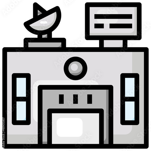 RADIO STATION filled outline icon,linear,outline,graphic,illustration