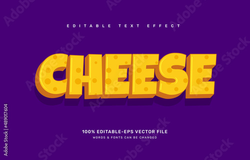 Cheese editable text effect template