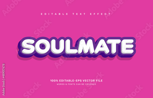 Soulmate editable text effect template