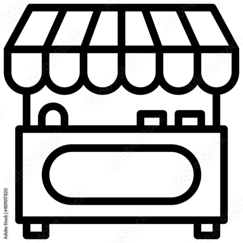 STREET FOOD line icon,linear,outline,graphic,illustration