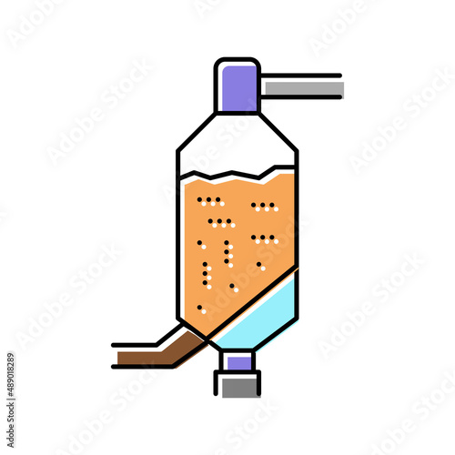 leaching aluminium production color icon vector illustration