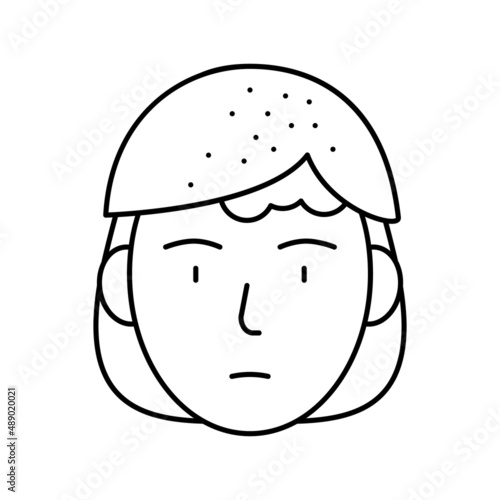 seborrheic dermatitis line icon vector illustration