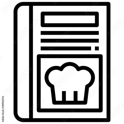 COOK BOOK line icon,linear,outline,graphic,illustration