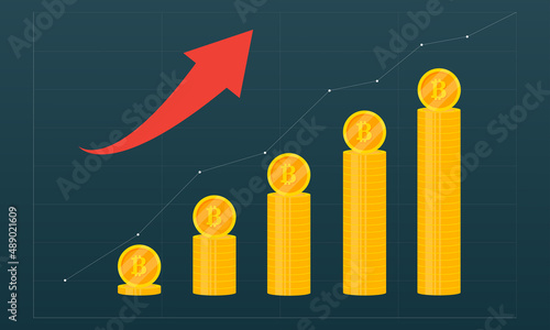 bitcoin trading background, bitcoin graph, Trade Bitcoin concept, digital money Cryptocurrency investment ideas