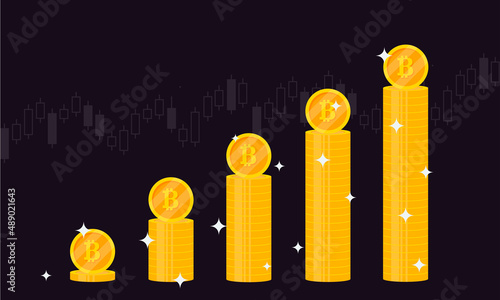 bitcoin trading background, bitcoin graph, Trade Bitcoin concept, digital money Cryptocurrency investment ideas