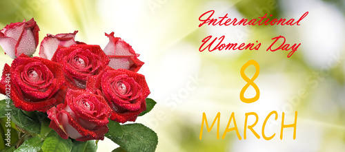 International Woman's Day. Decoration of beautiful flowers