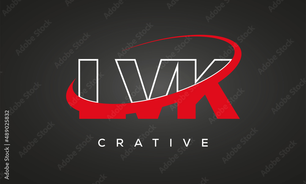 LVK letters creative technology logo design