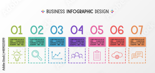 Business diagram. Infographic with options. Flowchart. Vector