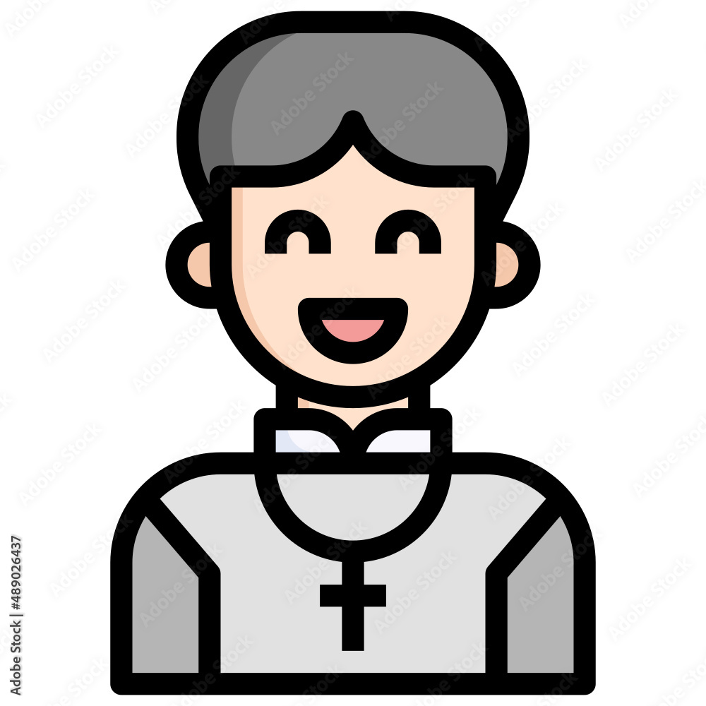 PASTOR filled outline icon,linear,outline,graphic,illustration PASTOR filled outline icon,linear,outline,graphic,illustration