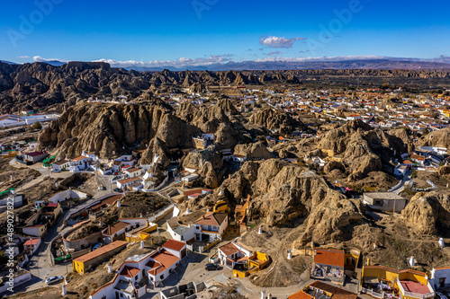 Guadix in Spanien Luftbilder | Drohnenaufnahmen von der Stadt Guadix in Andalusien photo