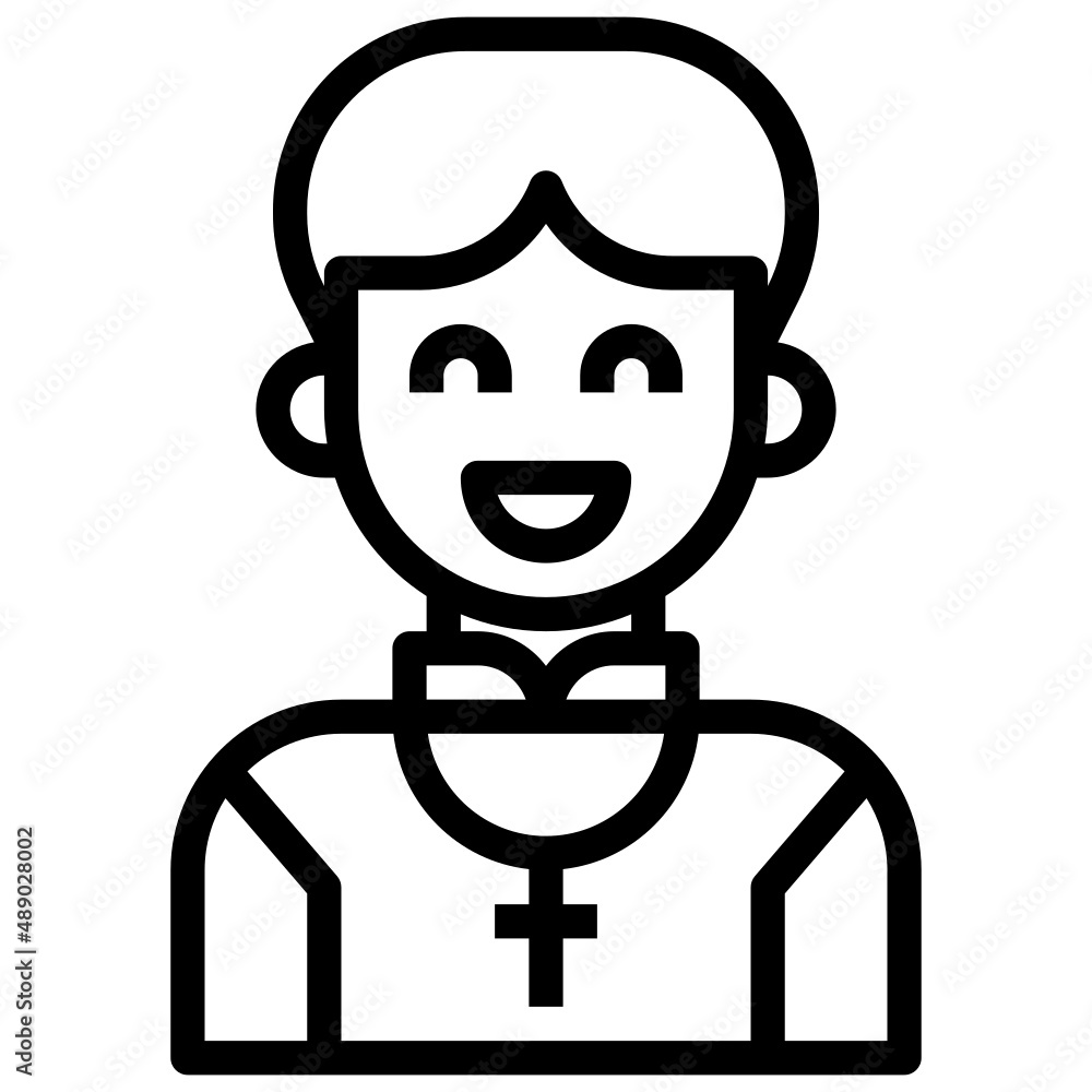PASTOR line icon,linear,outline,graphic,illustration PASTOR line icon,linear,outline,graphic,illustration