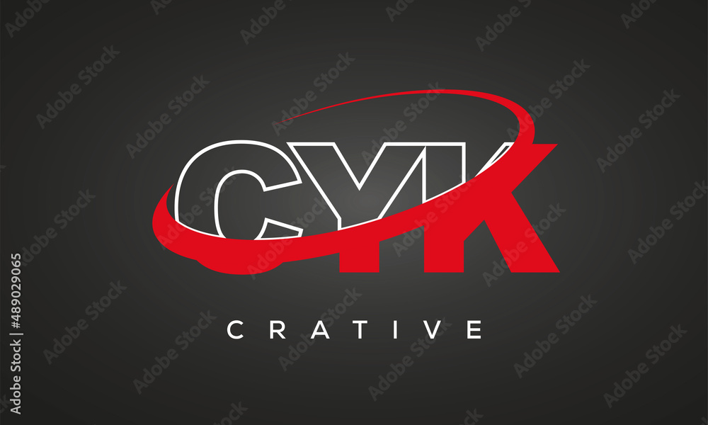 CYK letters creative technology logo design CYK letters creative technology logo design