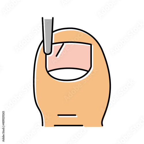 surgical intervention medical therapy color icon vector illustration