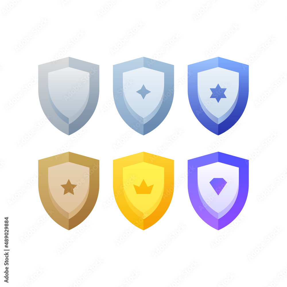 set of shield icons 
