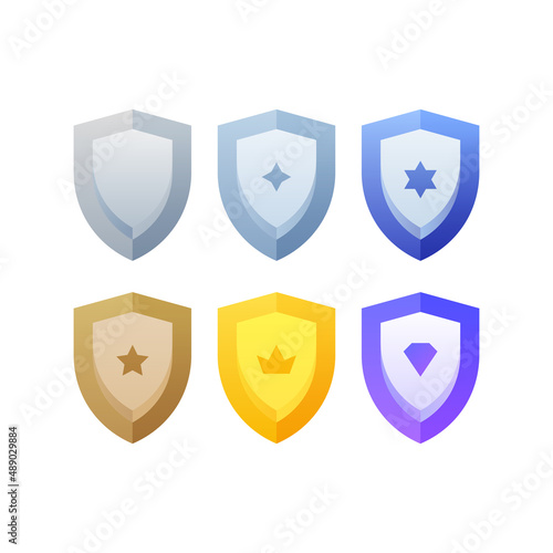 set of shield icons 