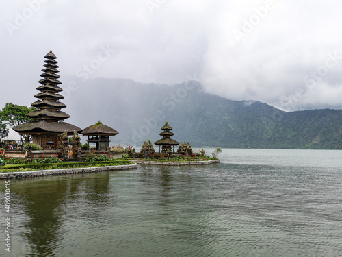 Temple on the lake  Bali Indonesia