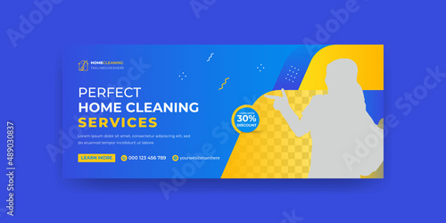 Best Cleaning service company social media Facebook cover photo TimeLine and web banner template