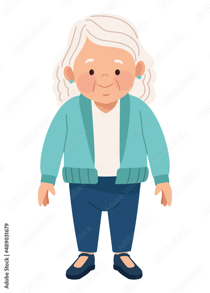 old woman standing old woman standing