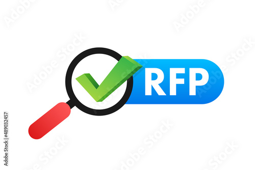 RFP request for proposal icon. Vector stock illustration. photo