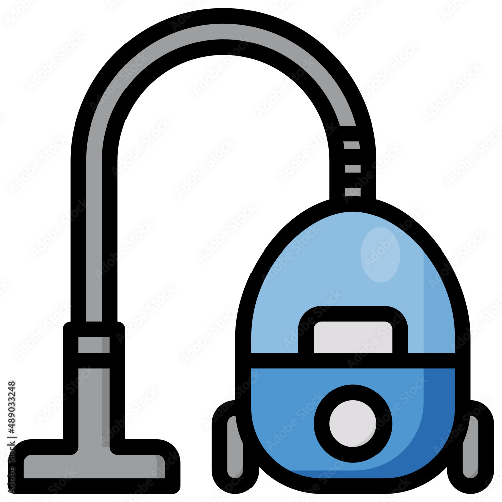VACUUM CLEANER filled outline icon,linear,outline,graphic,illustration