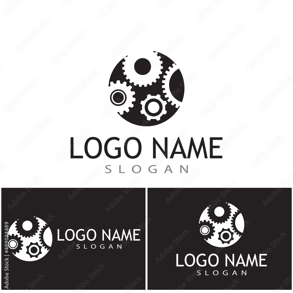 Gear Logo Template vector icon illustration design Gear Logo Template vector icon illustration design