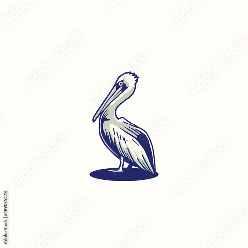 pelican logo vector photo