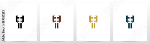 Microphone On Letter Logo Design Y