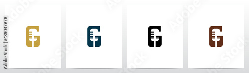 Microphone On Letter Logo Design G