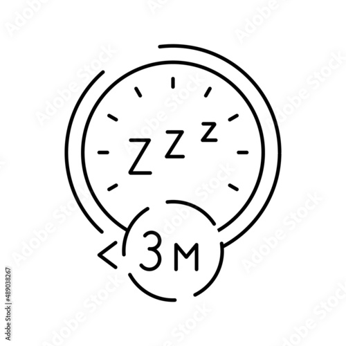 short term insomnia line icon vector illustration