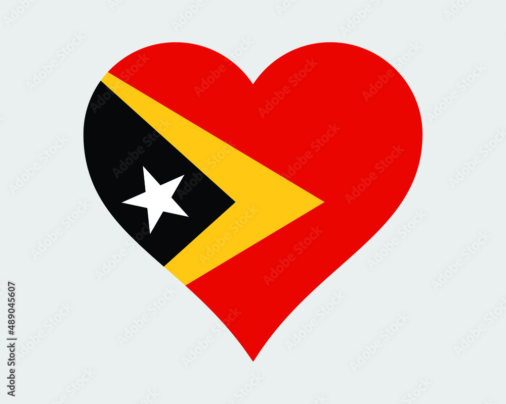 East Timor Heart Flag. Timor Leste Love Shape Country Nation National Flag. Democratic Republic of Timor-Leste Banner Icon Sign Symbol. EPS Vector Illustration. East Timor Heart Flag. Timor Leste Love Shape Country Nation National Flag. Democratic Republic of Timor-Leste Banner Icon Sign Symbol. EPS Vector Illustration.