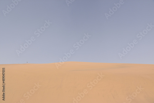 Sand Dunes in the Gobi Desert at Dunhuang, Gansu Province, China. 