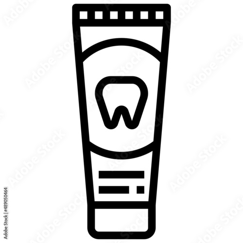 TOOTHPASTE line icon,linear,outline,graphic,illustration