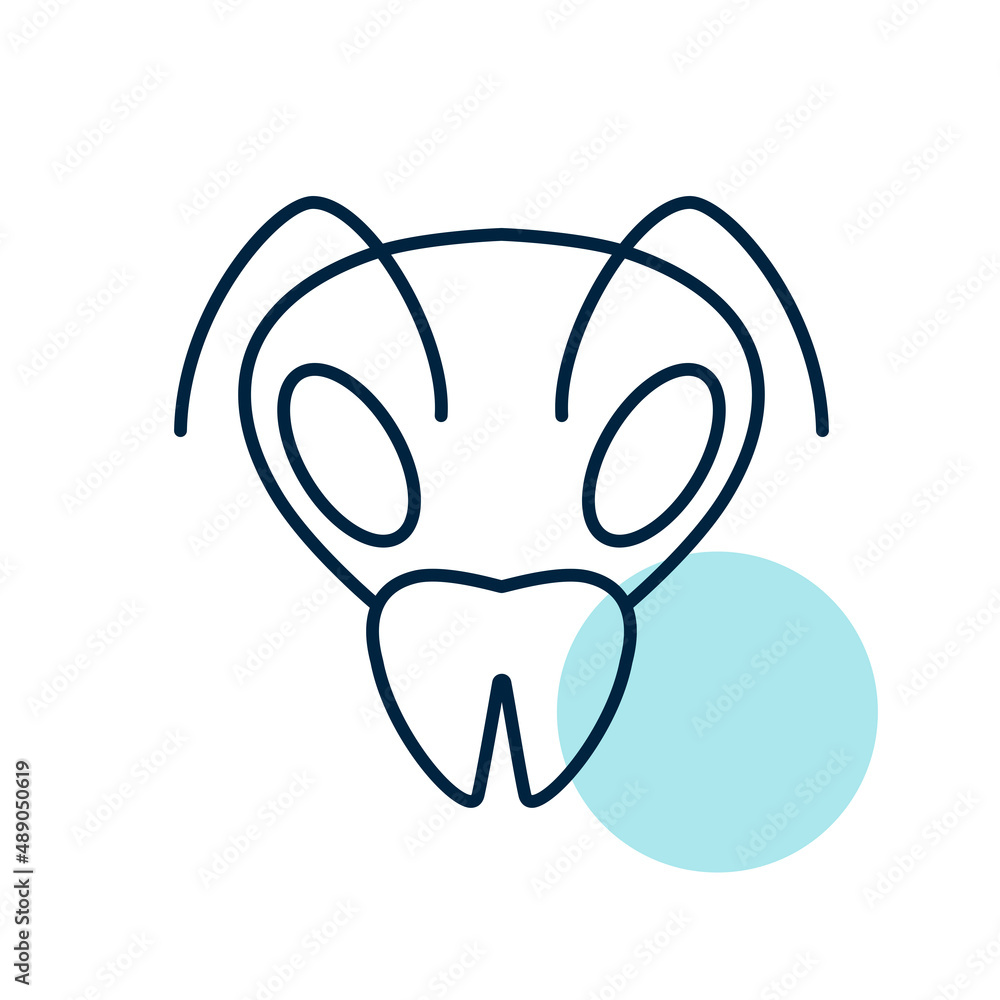 Bee icon. Animal head vector symbol Bee icon. Animal head vector symbol