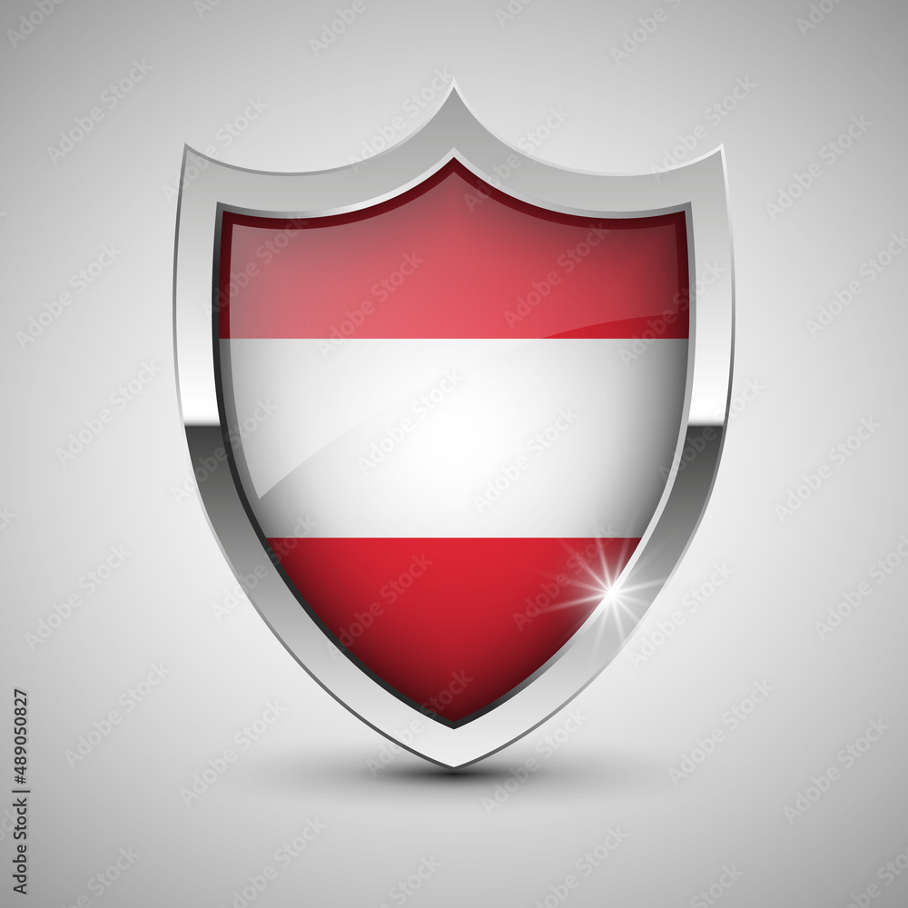 EPS10 Vector Patriotic shield with flag of Austria. EPS10 Vector Patriotic shield with flag of Austria.
