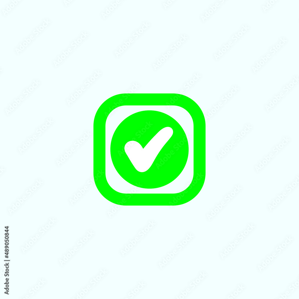 Check mark green line icons. Vector illustration. - Vector Check mark green line icons. Vector illustration. - Vector