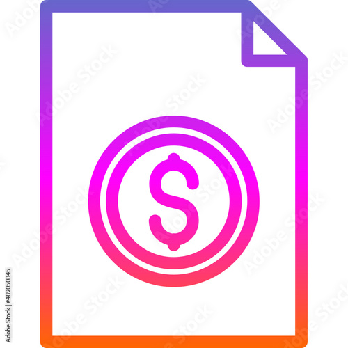 File Invoice Dollar Icon